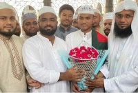 মক্কায় কোরআন প্রতিযোগিতায় বিশ্বজয় করা আনাছকে বিশাল সংবর্ধনা ছাত্রশিবিরের