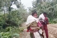 অ্যাম্বুলেন্স না পেয়ে দুই ছেলের লাশ কাঁধে ১৫ কিমি হাঁটলেন বাবা-মা