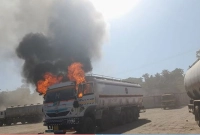 ভারতীয় ট্যাংকারে ভয়াবহ আগুন