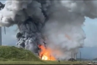 রকেট পরীক্ষা কেন্দ্রে বিশাল অগ্নিকাণ্ড, ধোঁয়ায় ছেয়ে গেছে আকাশ