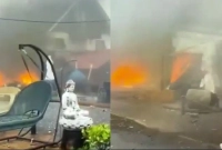 বিমান বিধ্বস্ত হয়ে আগুন ধরে যায়, সব আরোহী নিহত