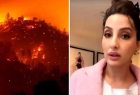 দাবানল থেকে প্রাণে বেঁচে যা বললেন নোরা ফাতেহি