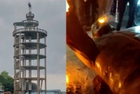 রক্ষা পেল না ১২৩ ফুট উঁচুতে থাকা মুজিব ম্যুরাল