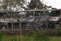 বাসটি আগুনে পুড়ে সম্পূর্ণ ছাই হয়ে গেছে, ৪১ জনের মৃত্যু