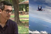 ৪২ হাজার ফুট উঁচুতে উড়ে যাওয়া বিমান থেকে শূন্যে লাফ!