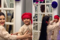 মা পরীমণির সঙ্গে গানের সাথে নাচতেও দেখা গেছে রাজ্যকে