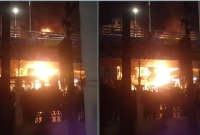 রাজধানীর মহাখালীতে ভয়াবহ আগুন