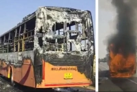 চলন্ত বাসে আগুন, ১৯ যাত্রীর মৃত্যু