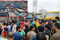 গার্মেন্টস-শ্রমিকের-মৃত্যুকে-কেন্দ্র-করে-ঢাকা-চট্টগ্রাম-মহাসড়ক-অবরোধ-করে-বিক্ষোভ