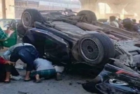 রেলিং-ভেঙে-নিচের-সড়কে-গিয়ে-পড়ল-গাড়ি-১-জনের-মৃত্যু