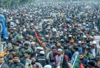 খালেদা-জিয়ার-জানাজা--মানিক-মিয়া-অ্যাভিনিউ-যেন-জনসমুদ্র