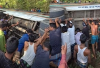 দুর্ঘটনায়-যাত্রীবাহী-বাস