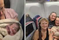 বিমানে-মাঝ-আকাশে-জন্ম-নিল-শিশু-ব্যবহার-হয়-জুতার-ফিতা