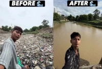 দূষণে-ভরা-নদী-একাই-পরিষ্কার-করে-বিদেশি-প্রতিষ্ঠানে-চাকরি-পেলেন-যুবক